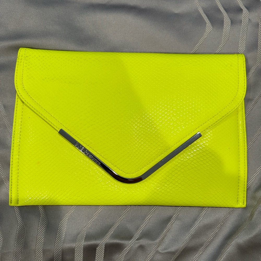 BCBGeneration Neon Yellow Clutch